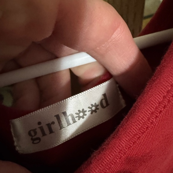 Girlhood Little Stocking Co deep red twirl dress size 5 girls - Picture 3 of 4